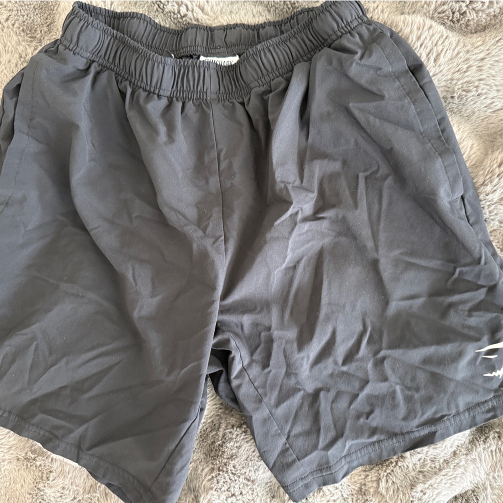 Mens black Gymshark Elastic Waist Shorts